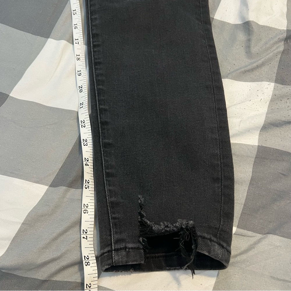 Flying Monkey Atomic High Rise Skinny Jeans Exposed Button Fly in Black size 29 - Picture 12 of 13